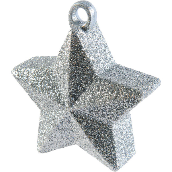 Ballongewicht Stern Glizter silber  170gr.