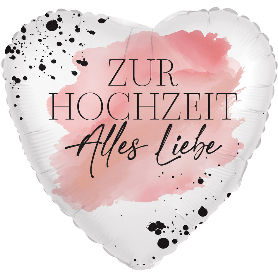 Zur Hochzeit Alles Liebe - Folienballon