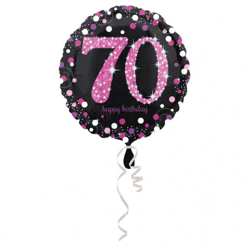 Celebration Geburtstag PINK Folienballon Zahl 70