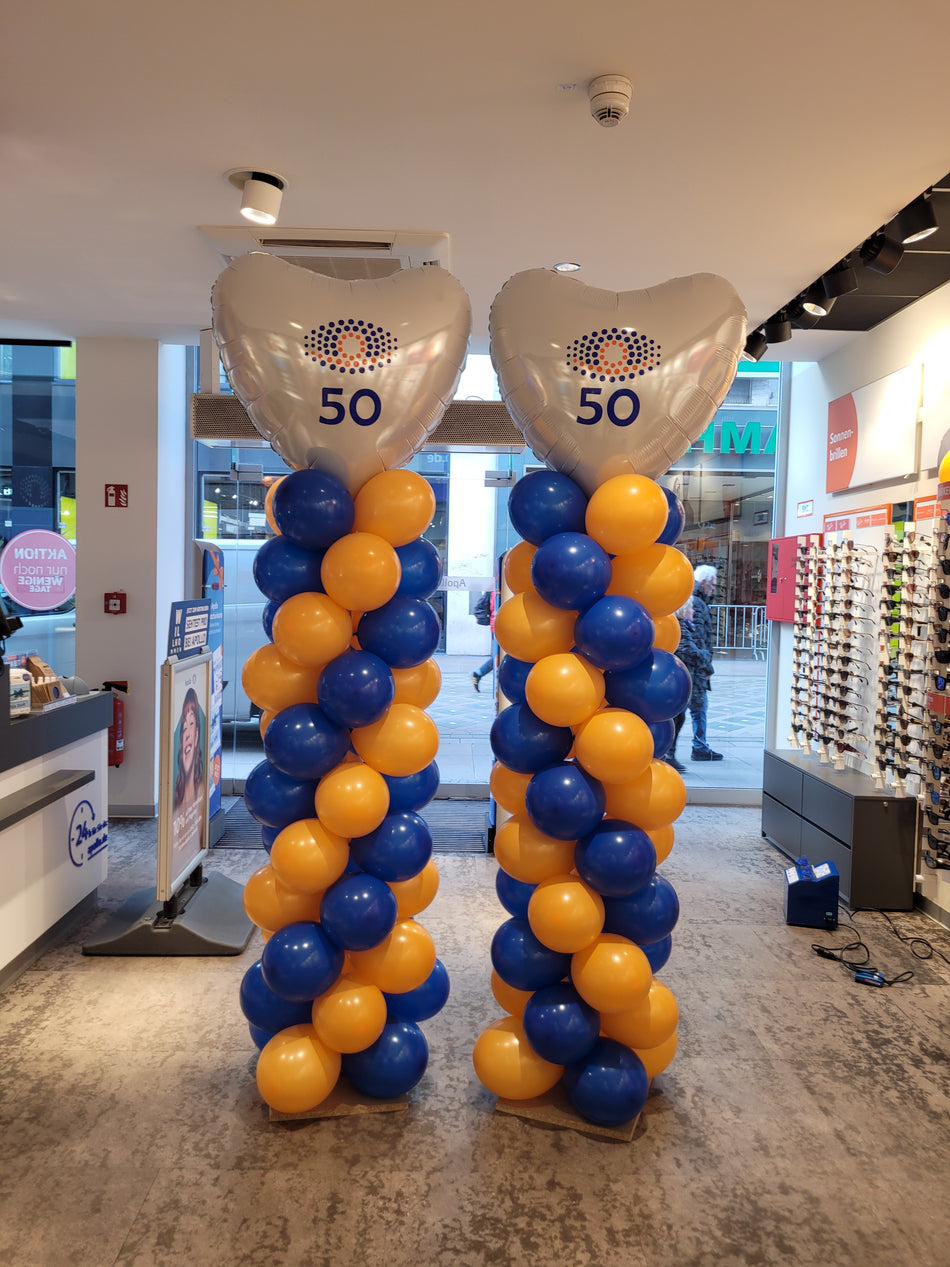 Ballonsäule mit OnTop Ballon Personalisiert