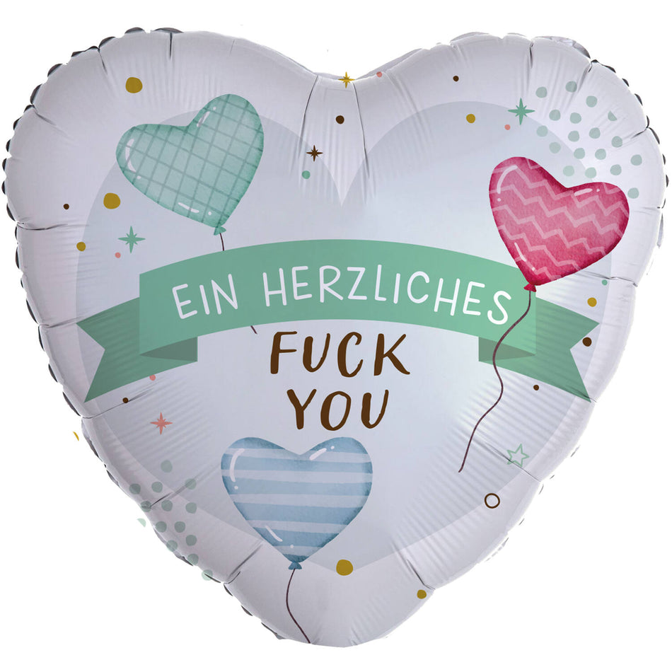 Herzliches Fuck You - Folienballon