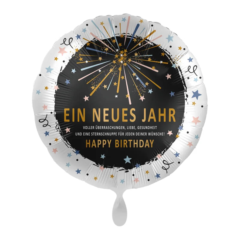 Happy Birthday ein neues Jahr  - Folienballon