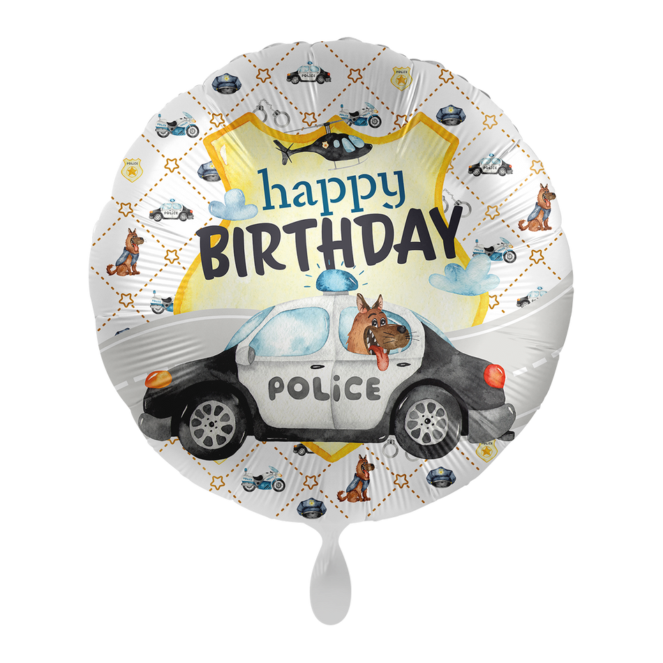 Happy Birthday Polizei Folienballon