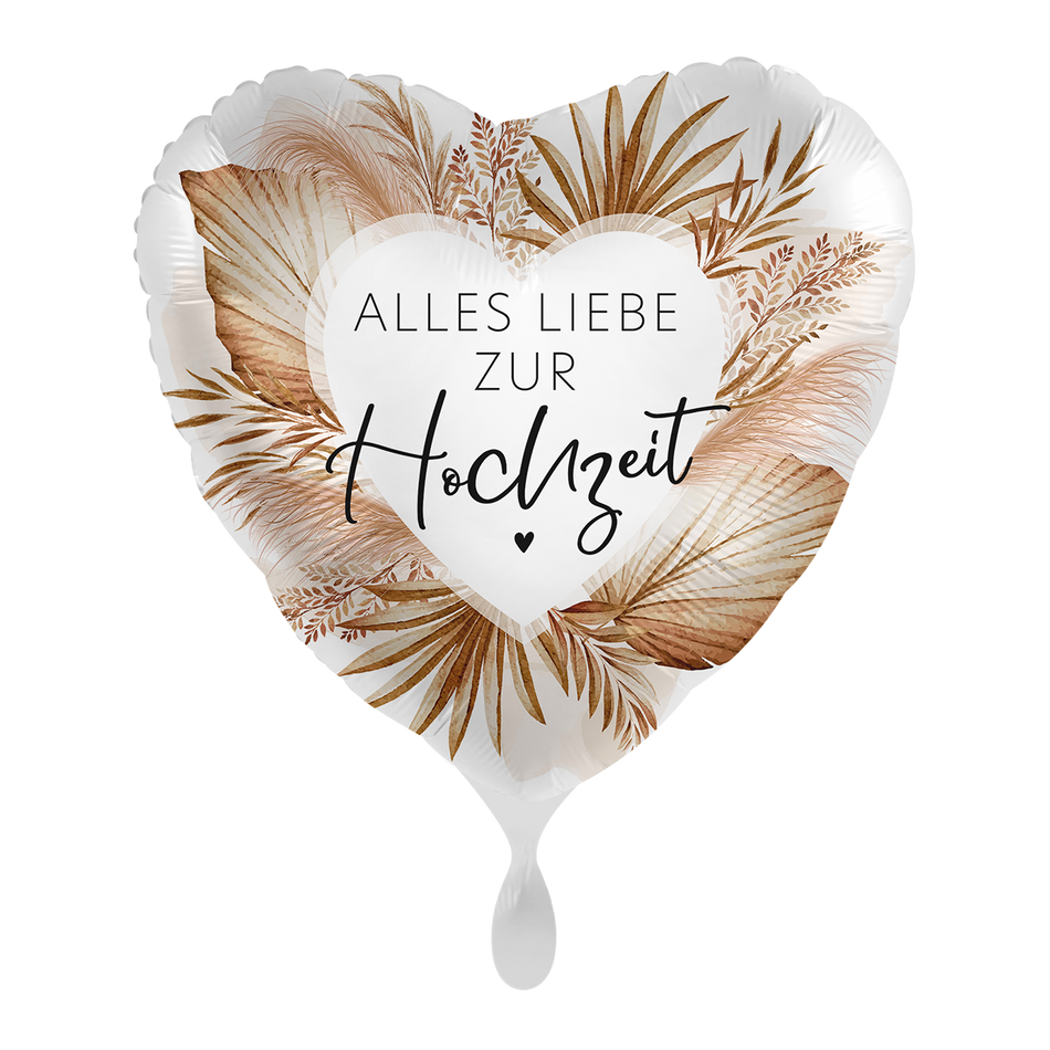 Hochzeit, alles Liebe  - Folienballon