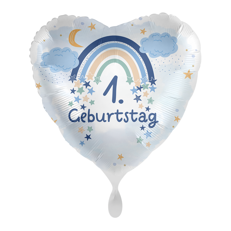 1. Geburtstag blau Folienballon