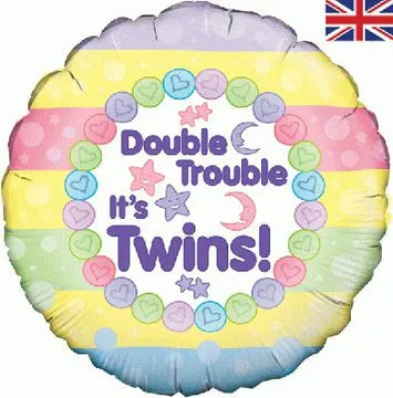 Zwillinge Double Trouble  - Folienballon