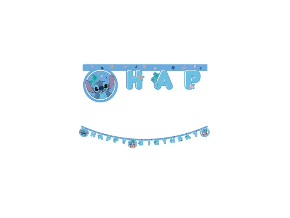 Banner Happy Birthday Stitch