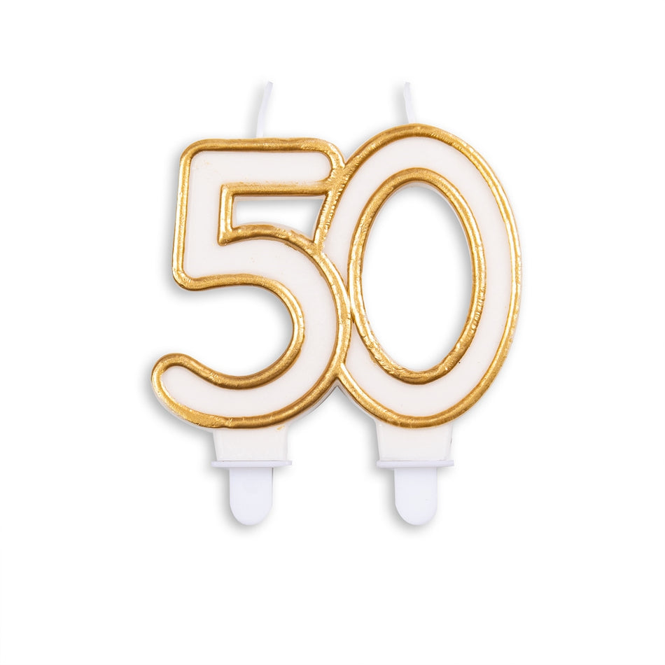 Tortenkerze 50 gold
