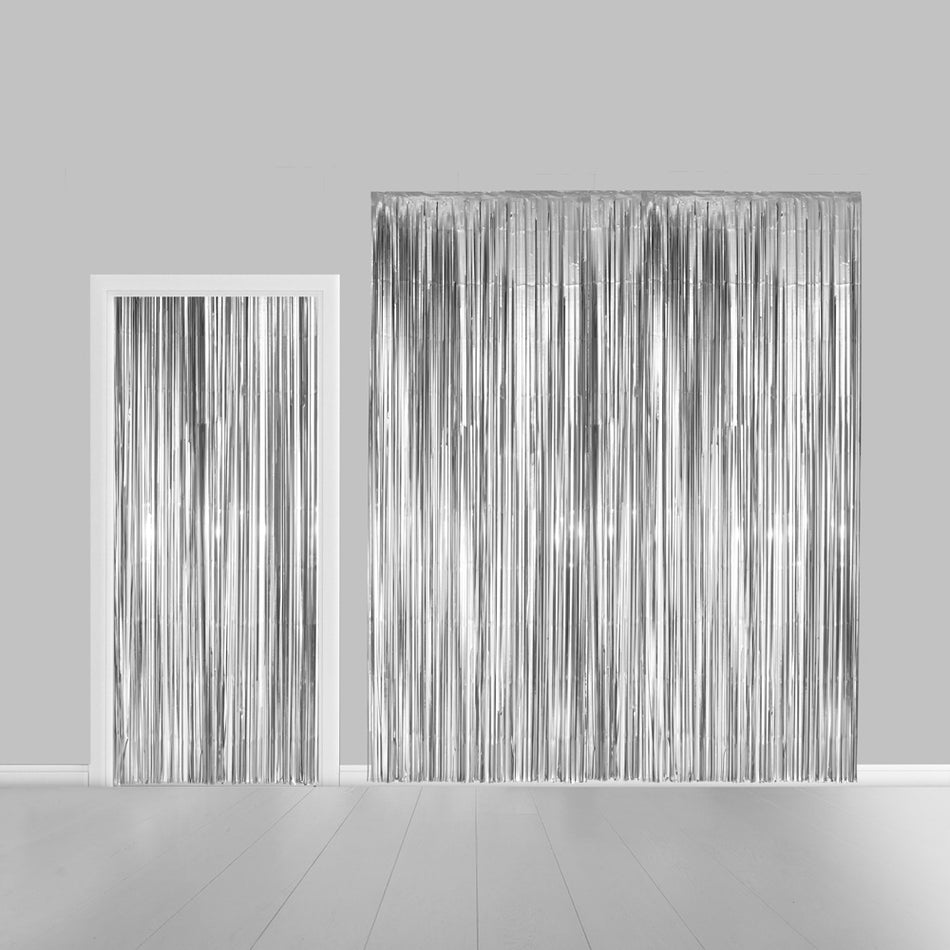 Glitzervorhang silber