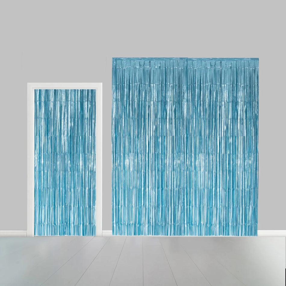 Glitzervorhang babyblau