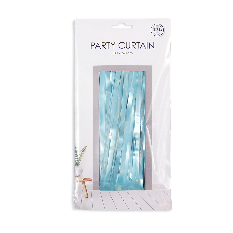 Glitzervorhang babyblau
