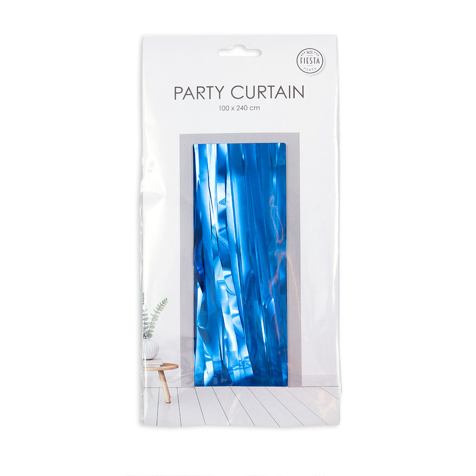 Glitzervorhang blau