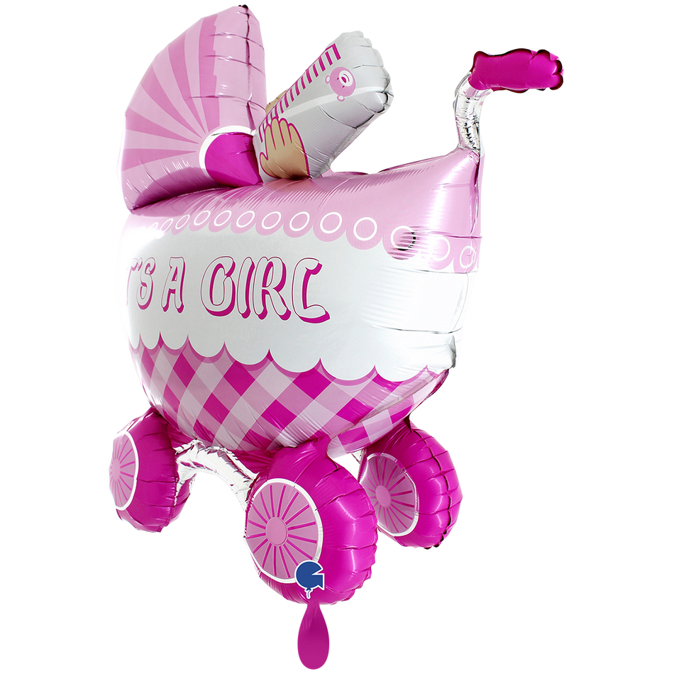 Kinderwagen Girl  - Folienballon 3D