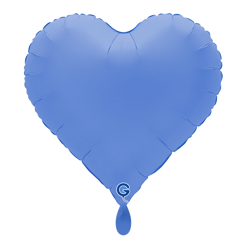 Standard Folienballon Herz - Soft Matte Lotus Blue