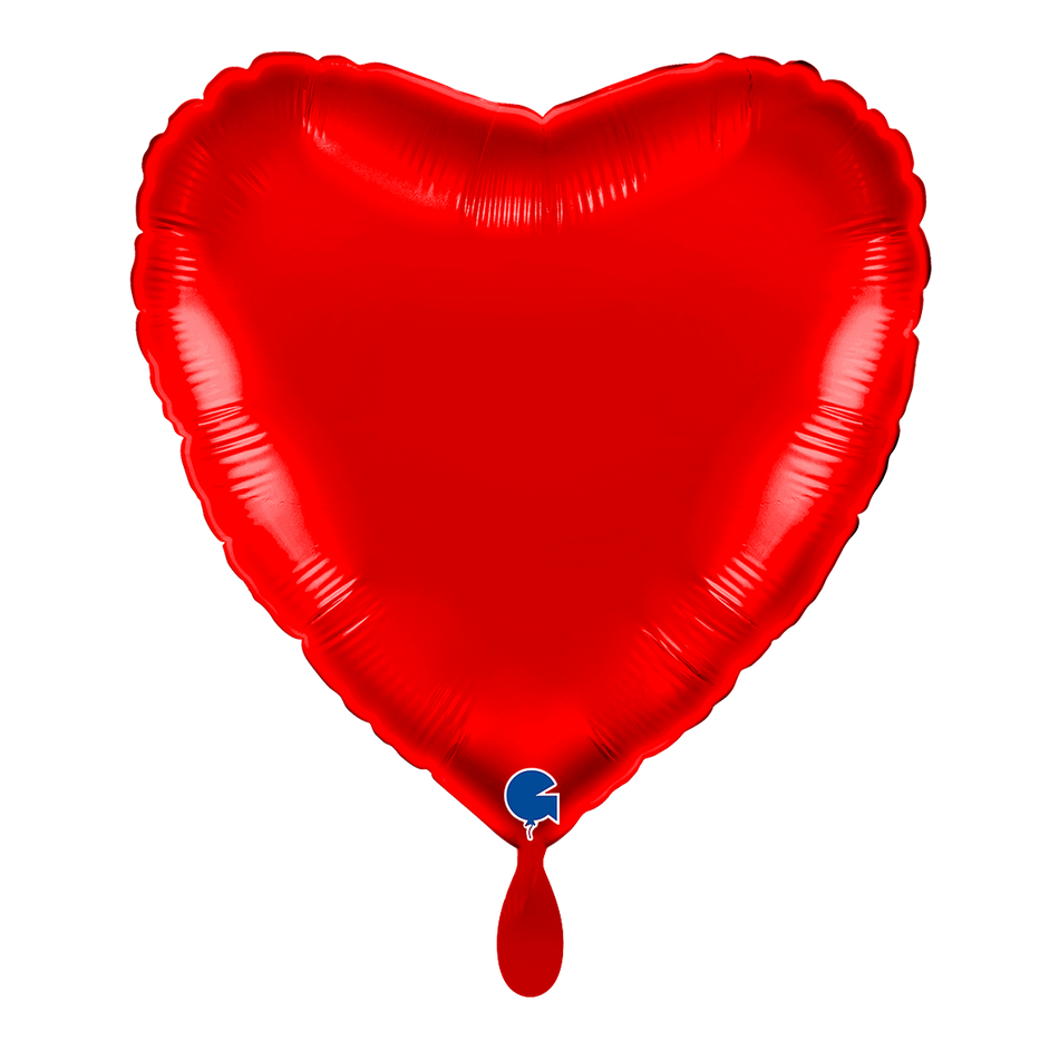 Standard Folienballon Herz - rot metallic
