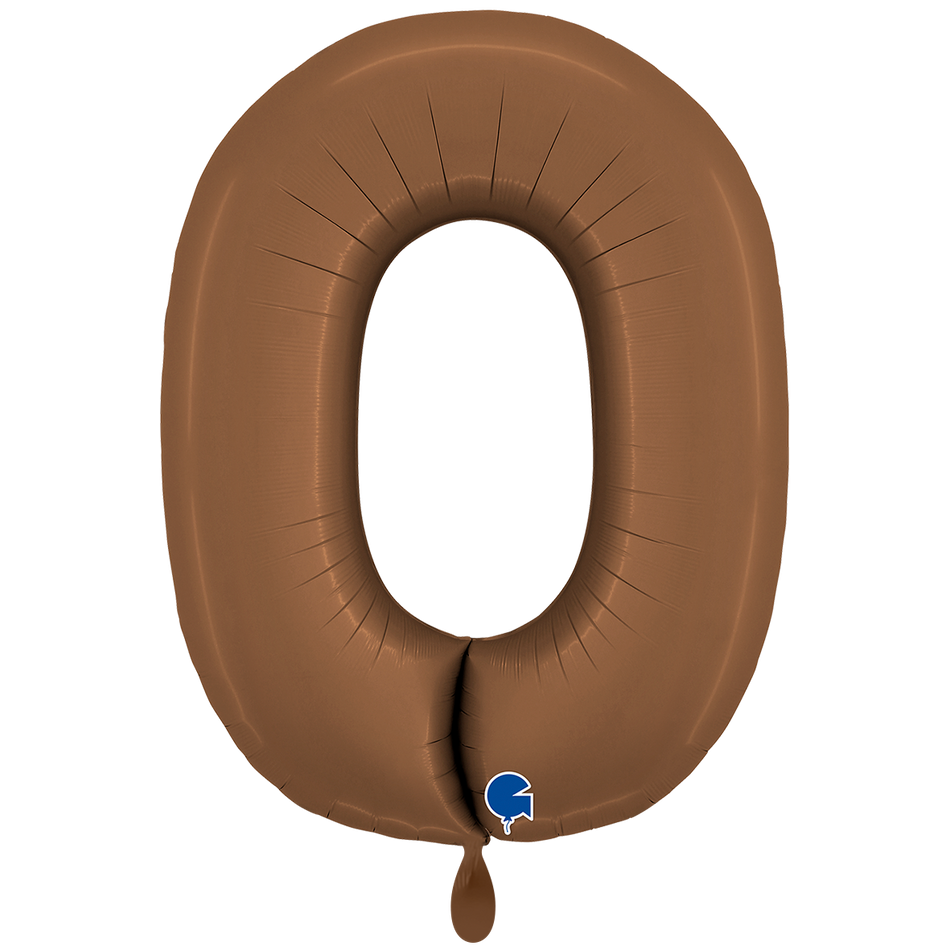 XXL Folienballon braun Zahl 0