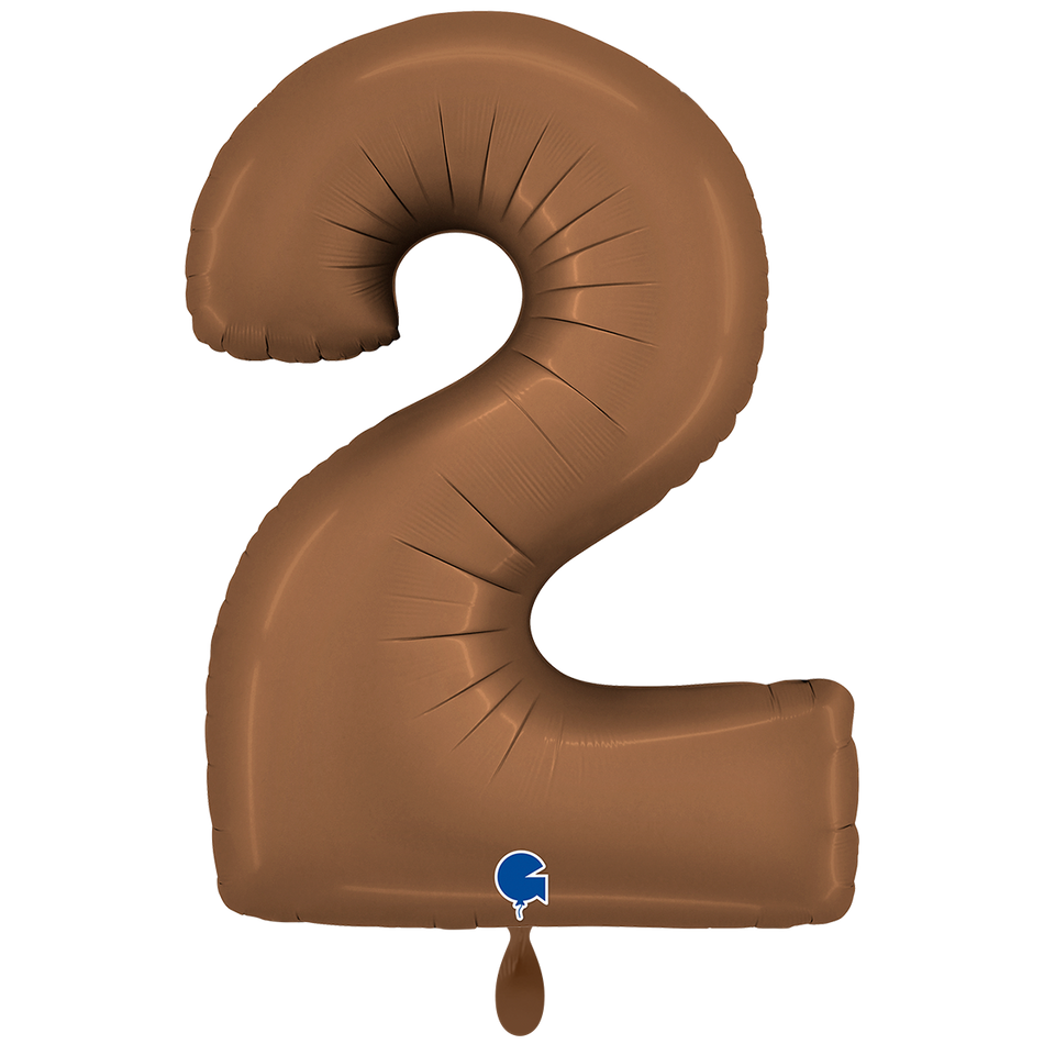 XXL Folienballon braun Zahl 2