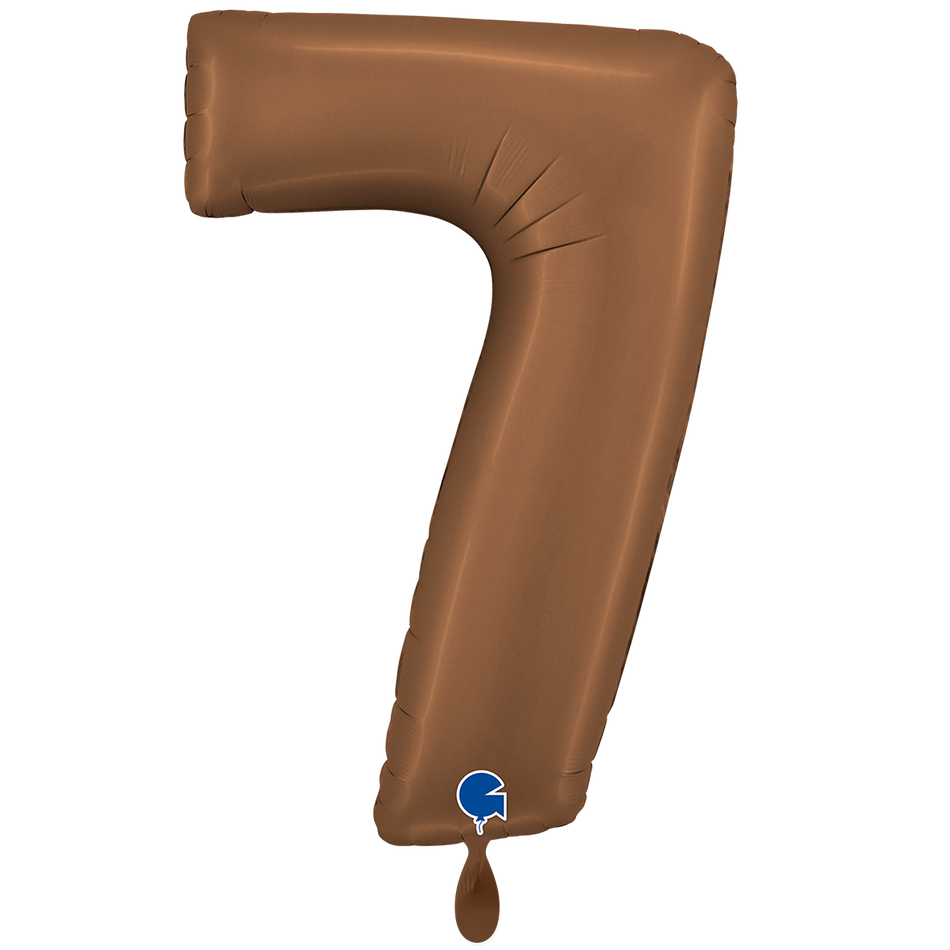 XXL Folienballon braun Zahl 7