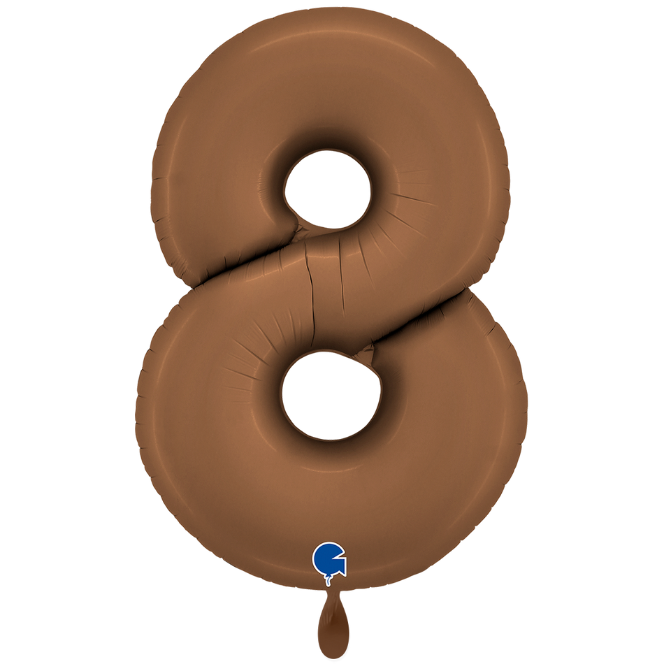 XXL Folienballon braun Zahl 8