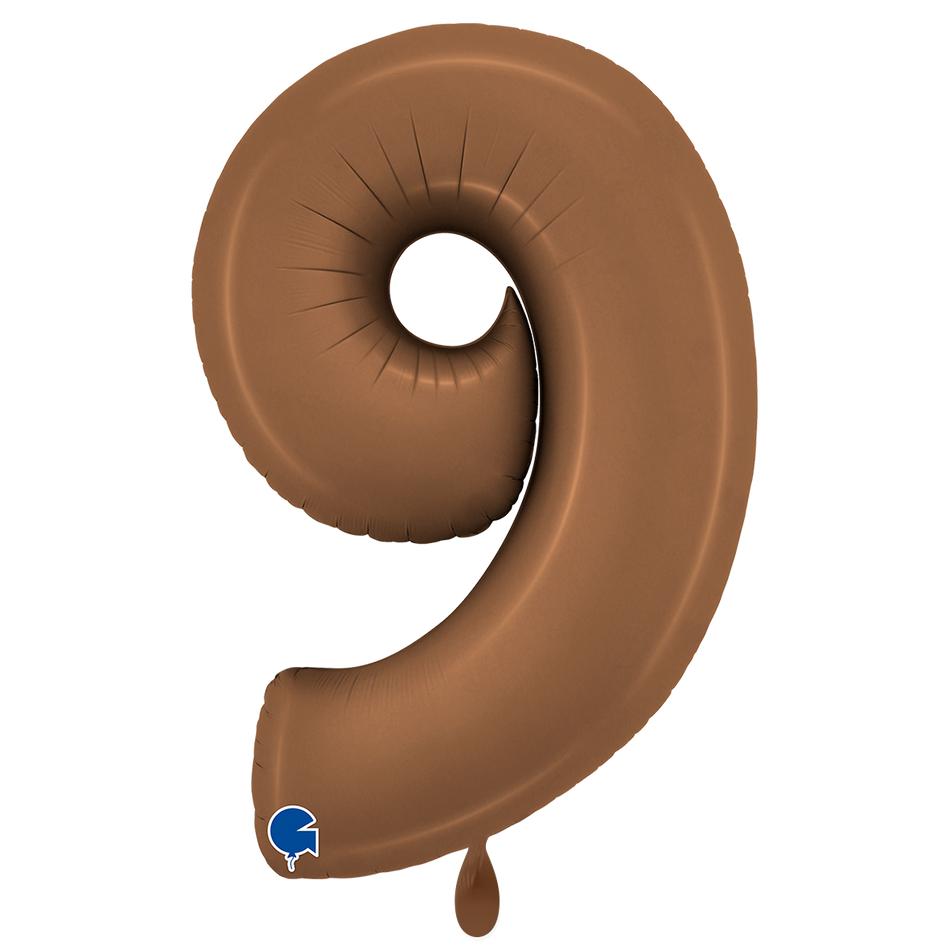 XXL Folienballon braun Zahl 9