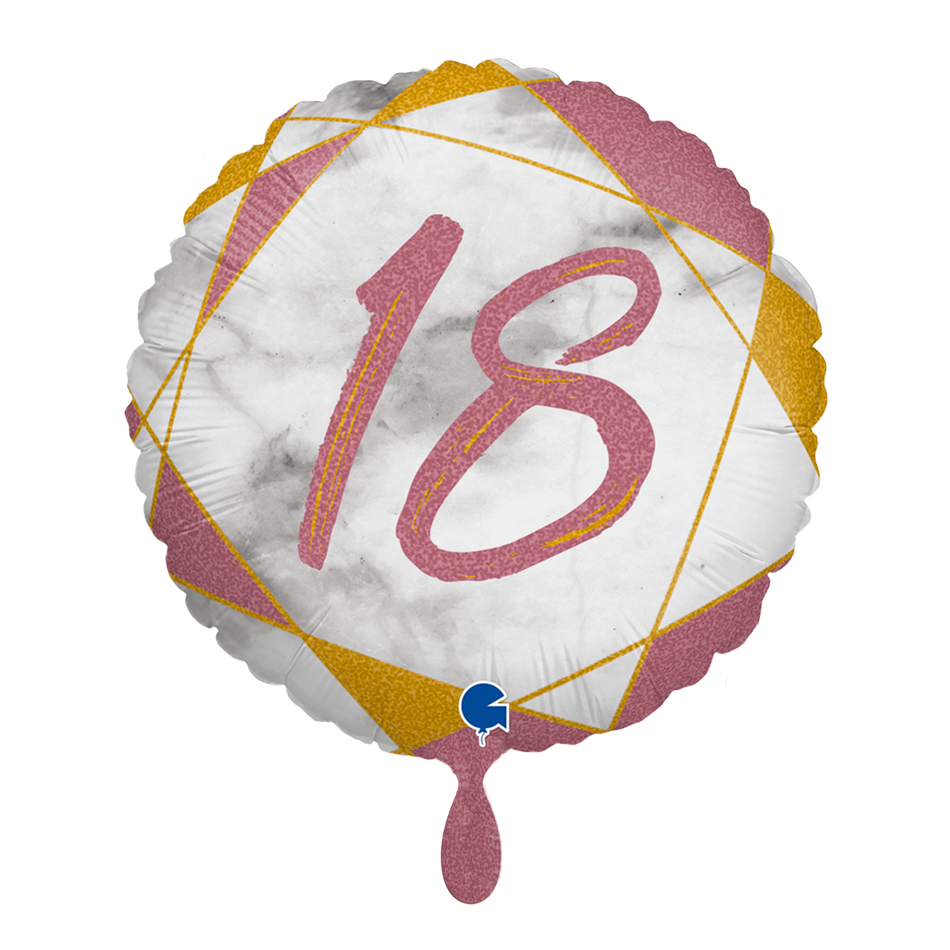 Marble 18 rosegold - Folienballon