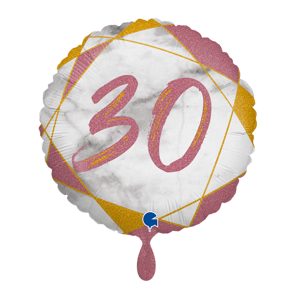 Marble 30 rosegold - Folienballon