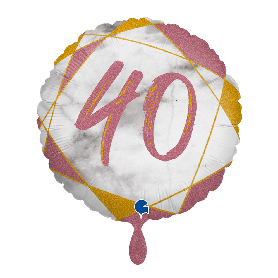 Marble 40 rosegold - Folienballon