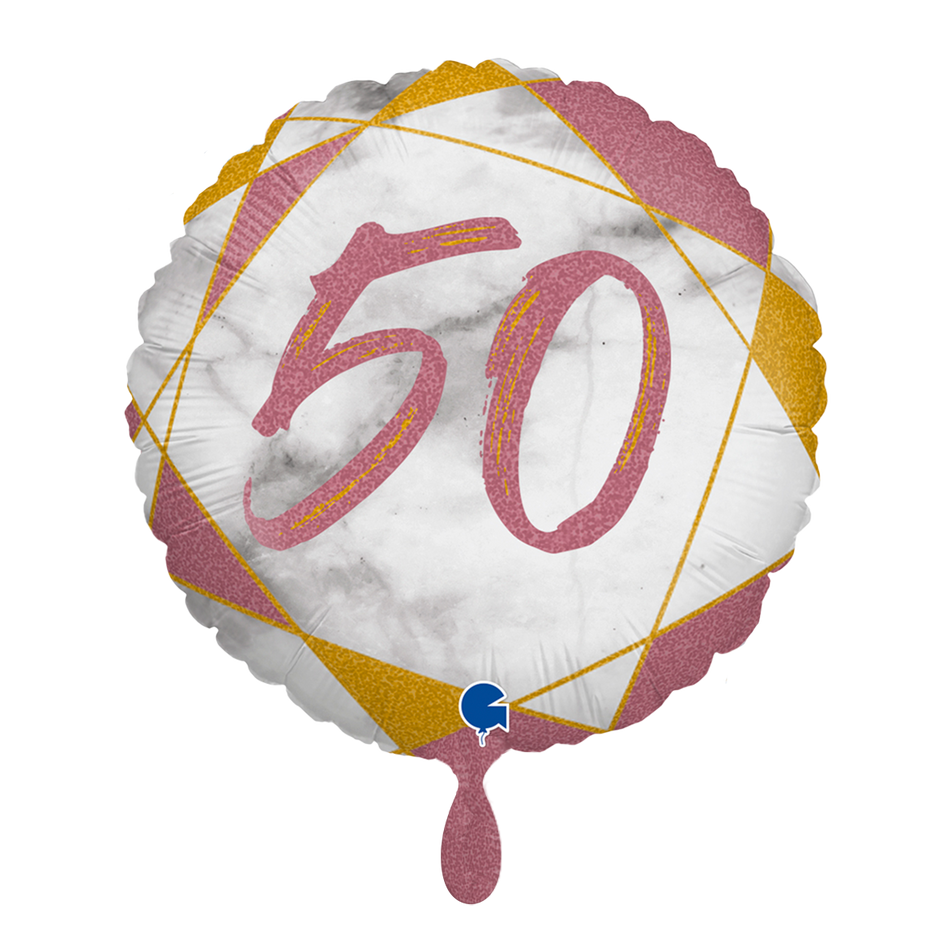 Marble 50 rosegold - Folienballon