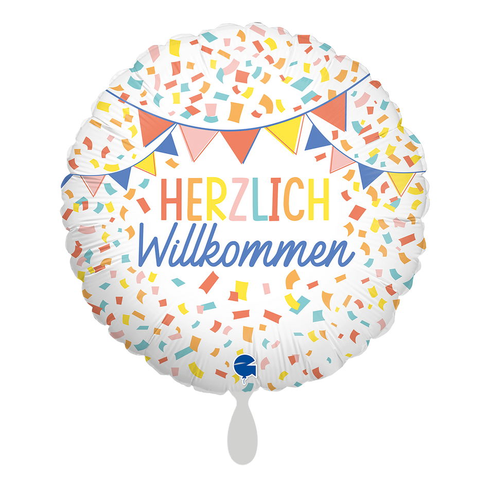 Herzlich Willkommen - Folienballon
