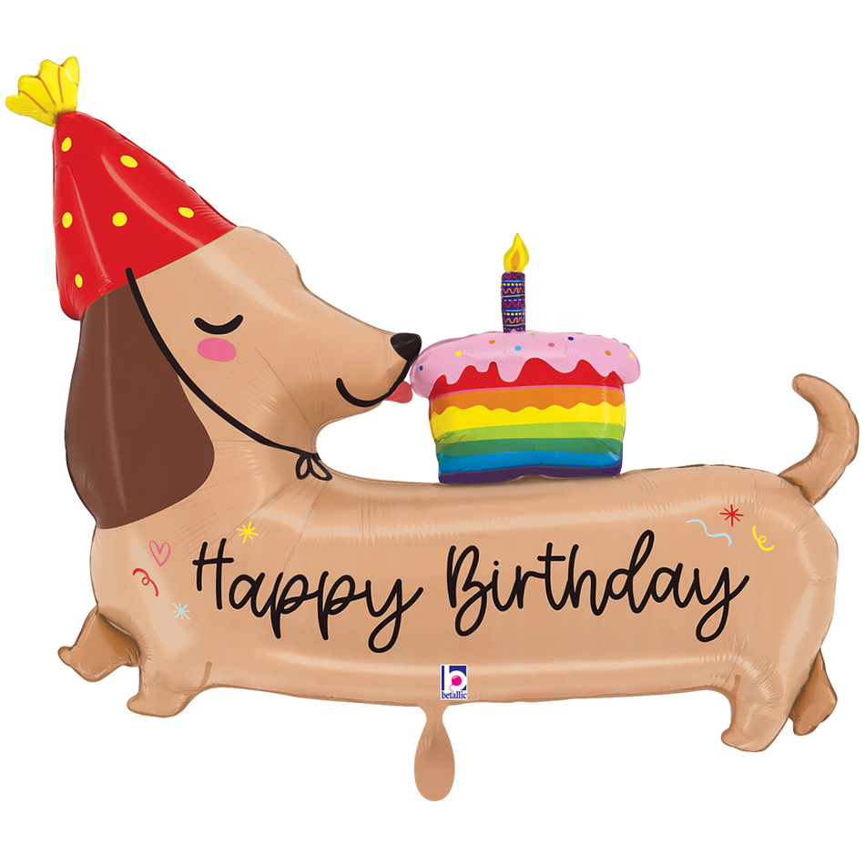 Happy BDay Dachshund - Folienballon