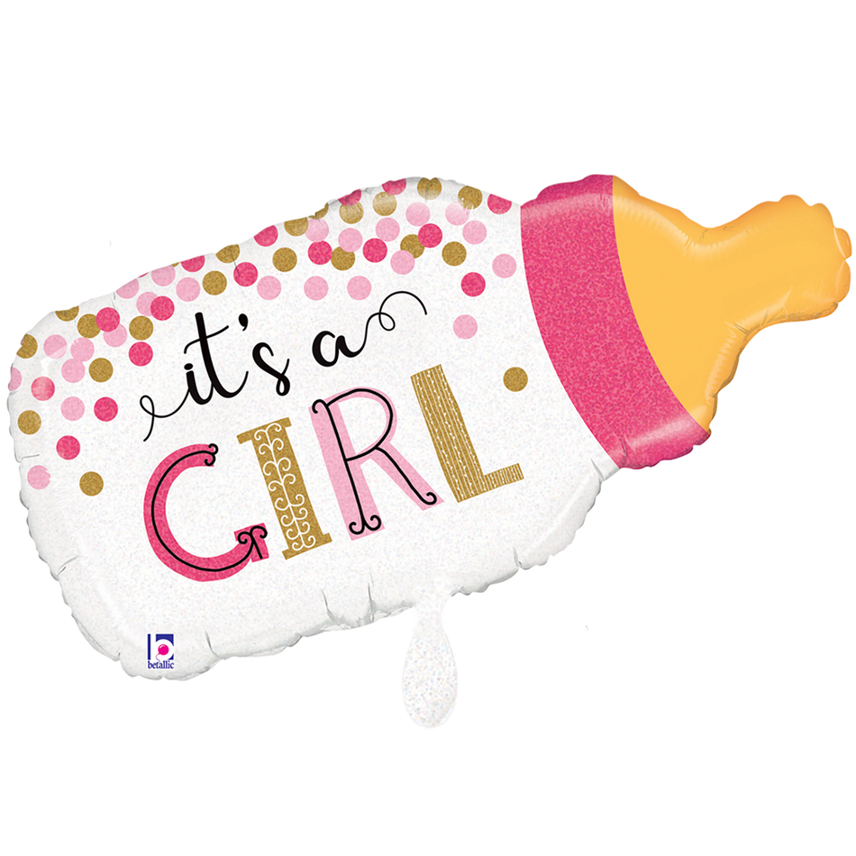 It's a Girl - Babyflasche - Folienballon