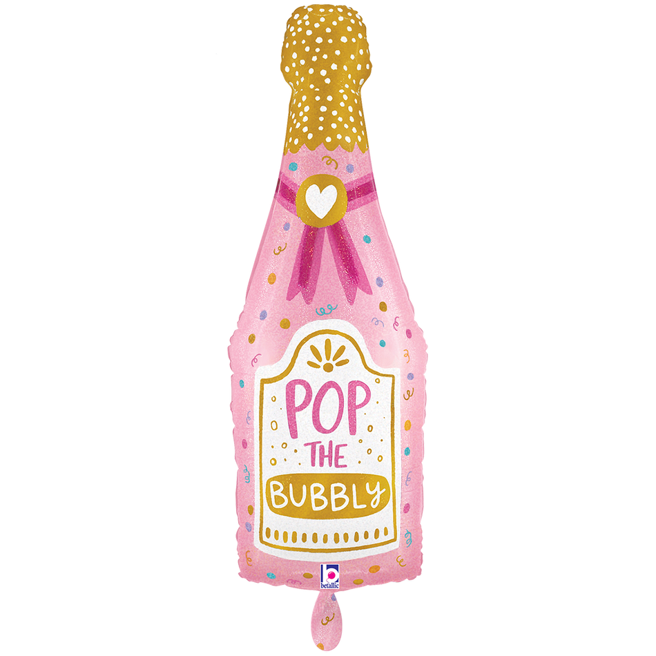 Sektflasche  Pop the Bubbly - Folienballon