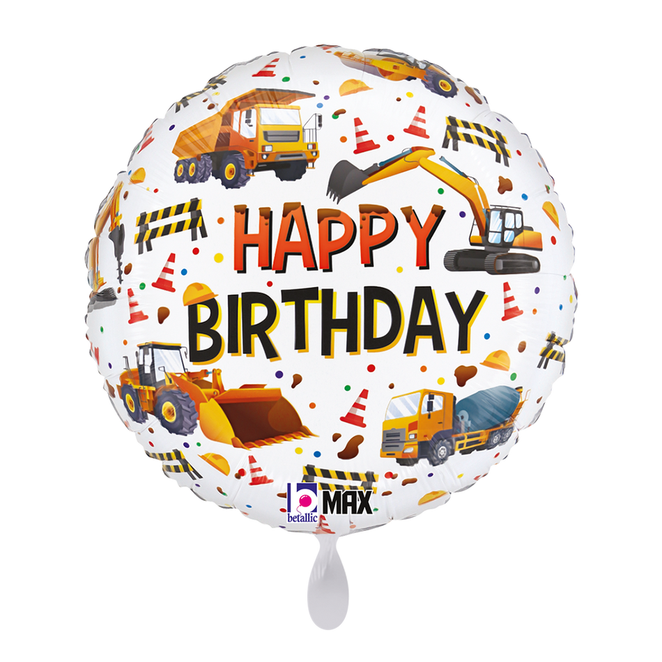 Happy Birthday Baustelle  - Folienballo