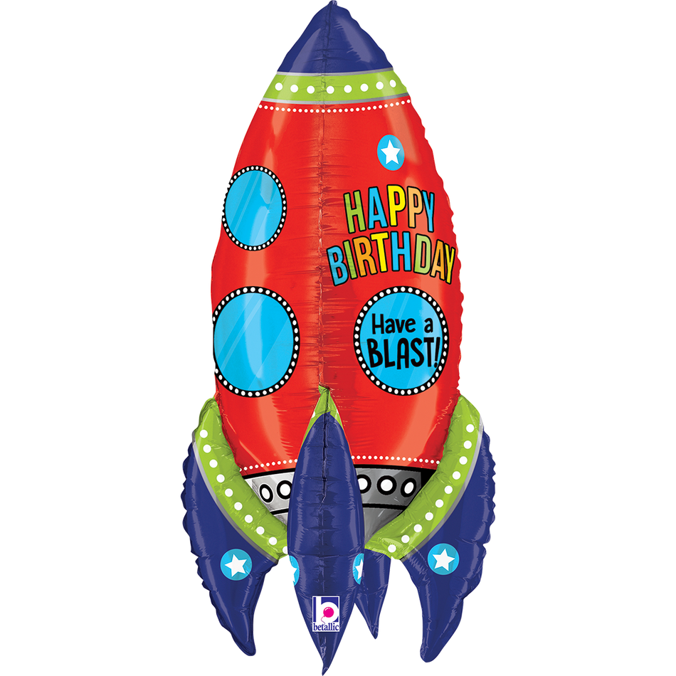 Rakete Happy Birthday - Folienballon