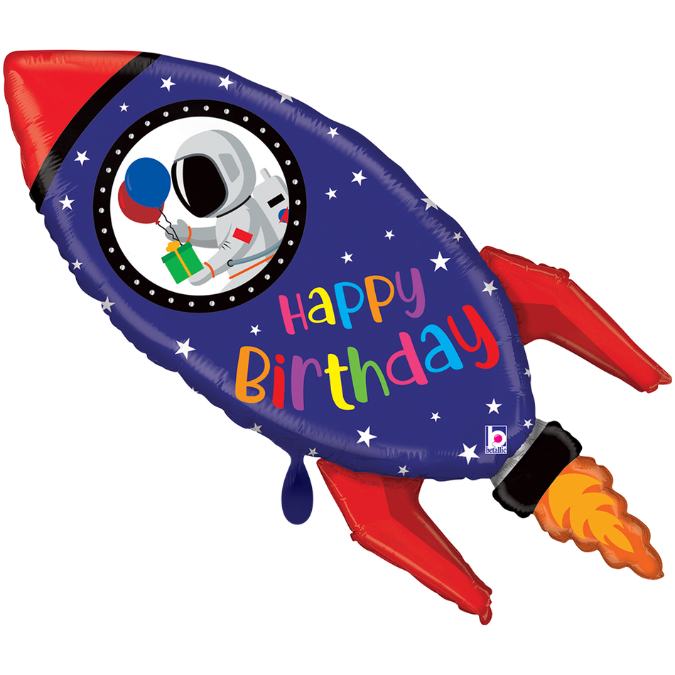 Rakete Happy Birthday - Folienballon