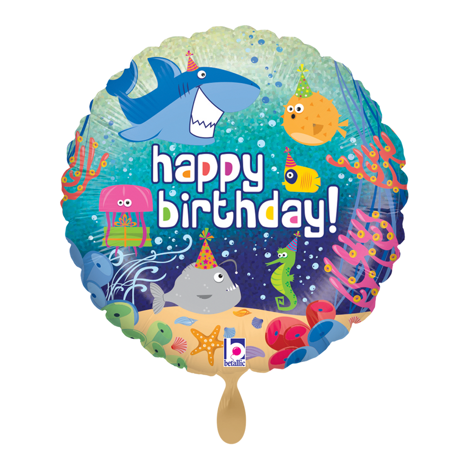 Happy Birthday unter dem Meer - Folienballon