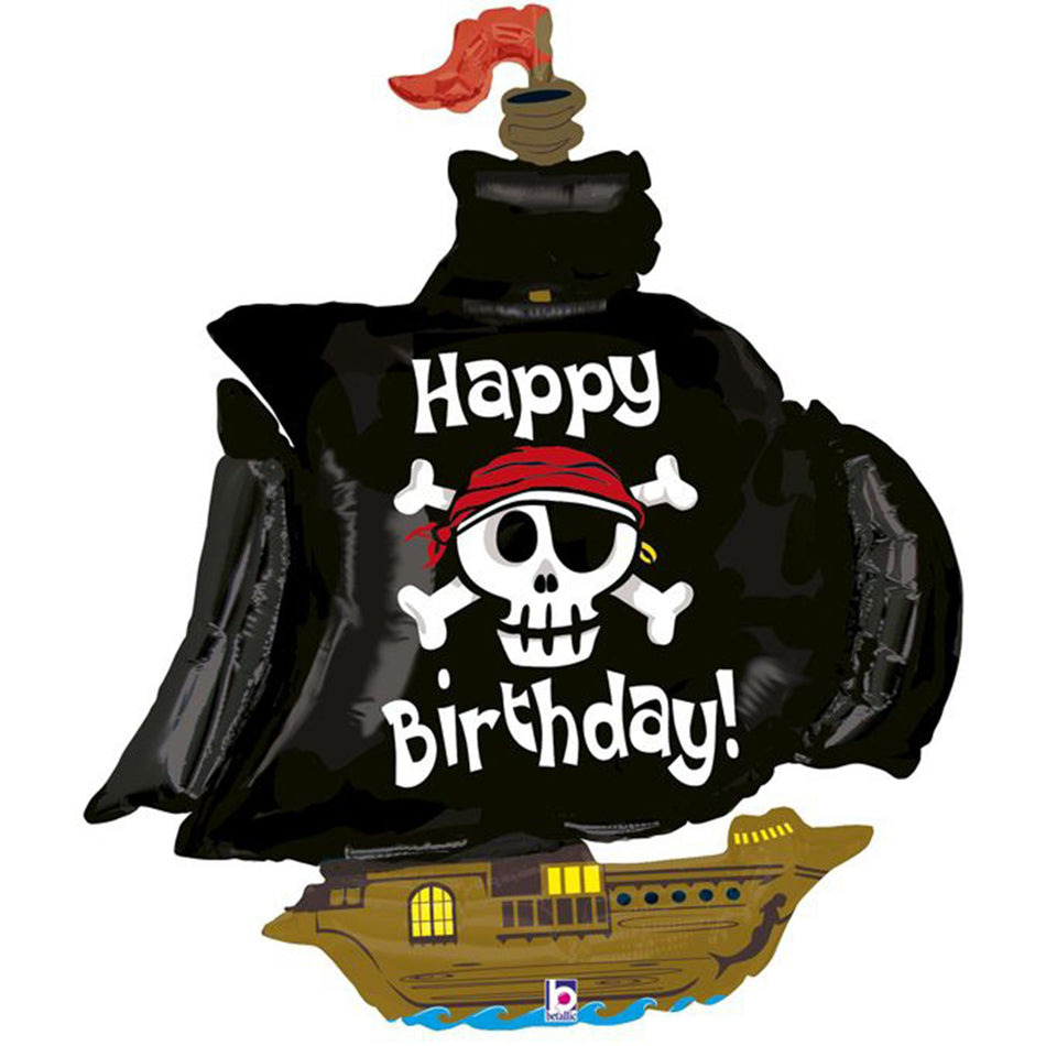 Piratenschiff Happy Birthday - Folienballon