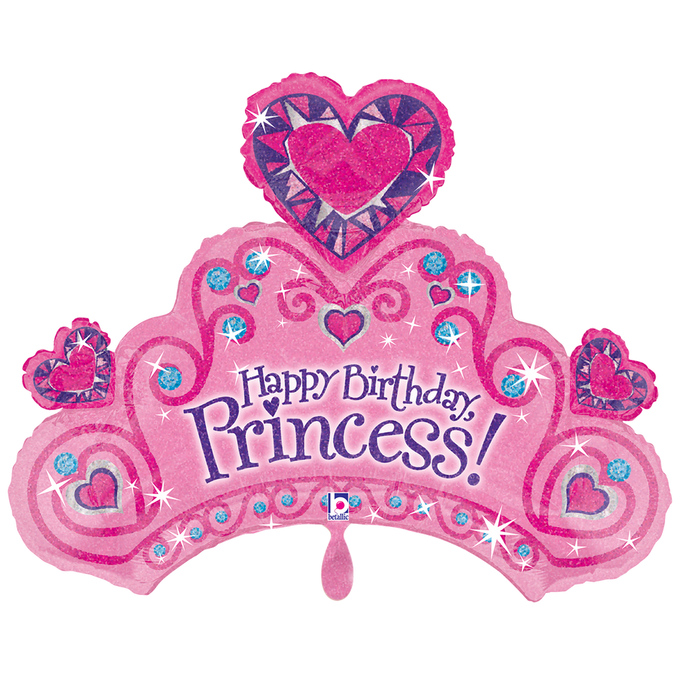 Happy Birthday Princess - Krone - Folienballon