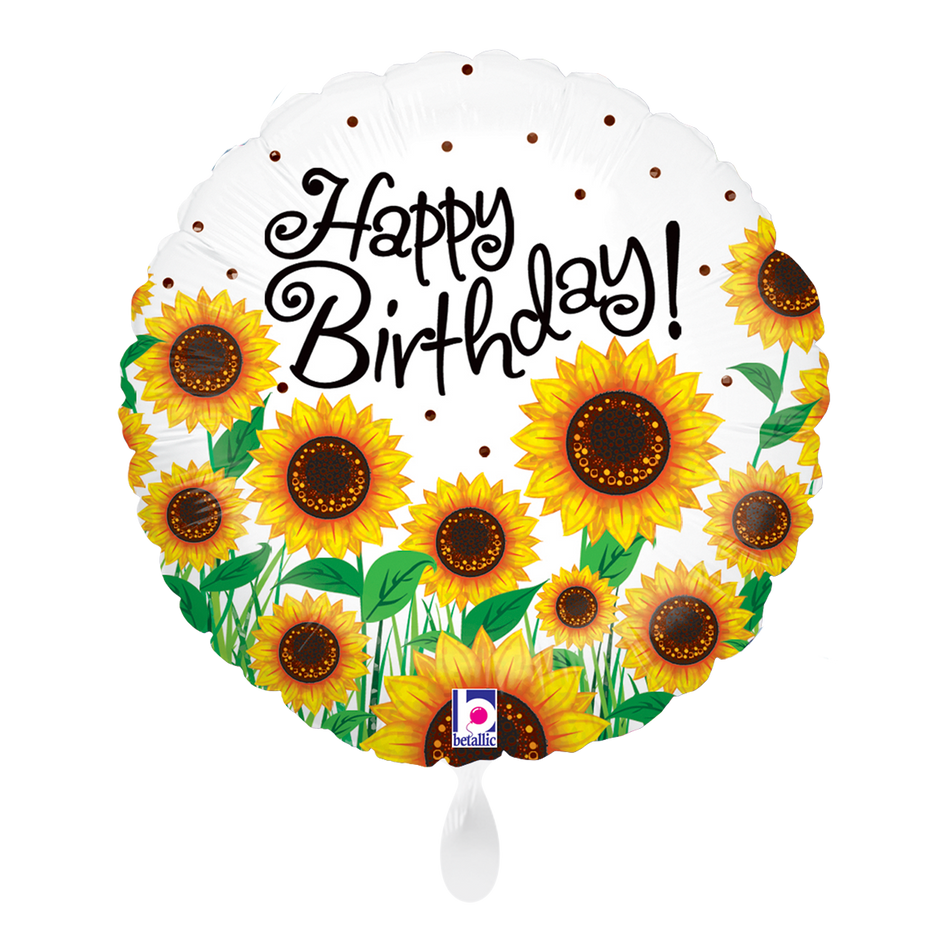 Happy Birthday Sonnenblumen - Folienballon