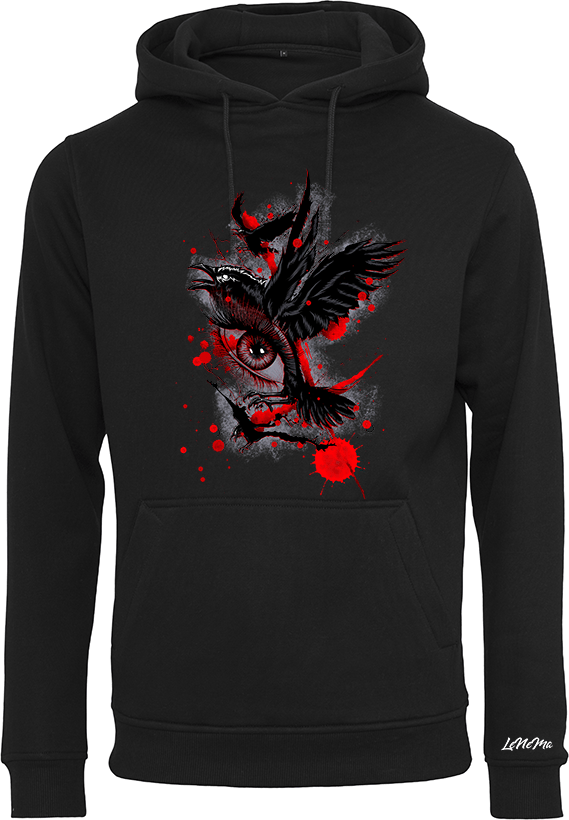 Hoodie Black Crow Eye M Shop