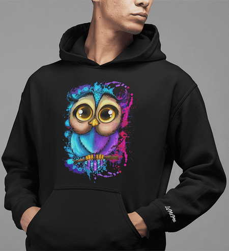 Hoodie Black Eule Mockup download Shop