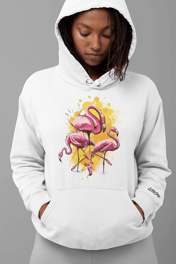 Hoodie Flamingo weiß Shopp