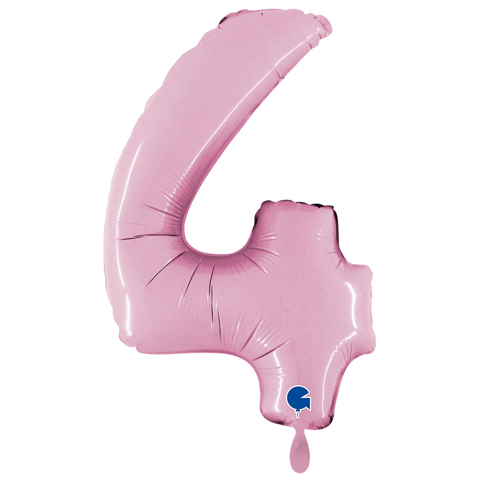 XXL Folienballon pastel pink Zahl 4