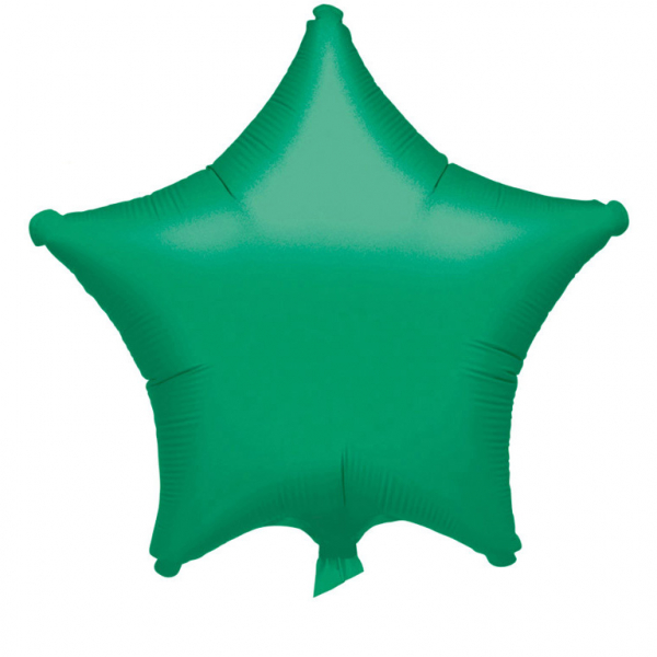 Standard Folienballon Stern - grün metallic  