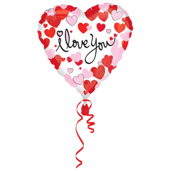 Herz Ballon - I love you Herzen Folienballon