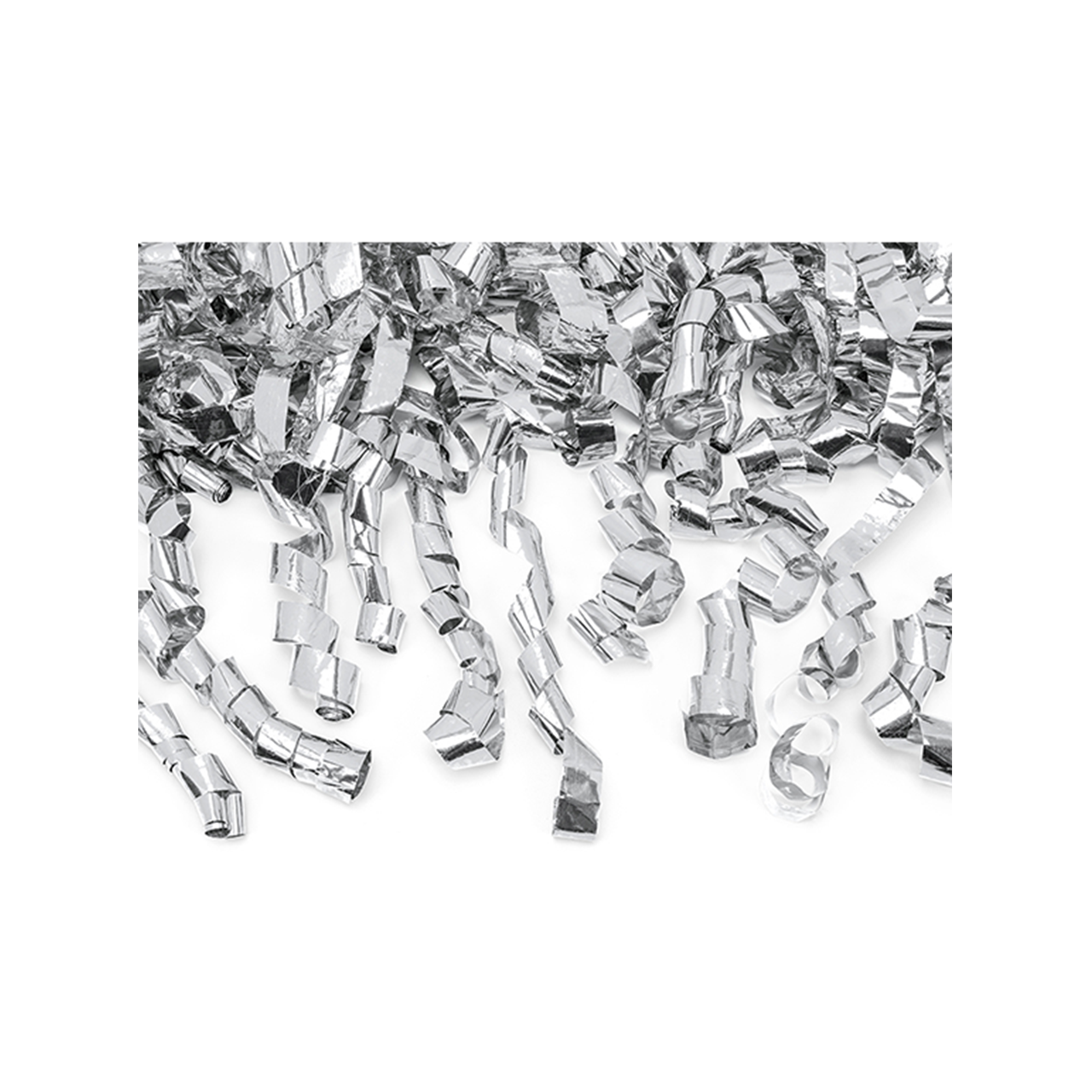 Konfettikanone XL - 60cm - Metallic - Luftschlangen - Silber