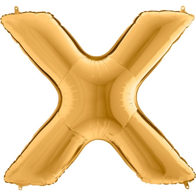 XXL Folienballon gold Buchstabe X