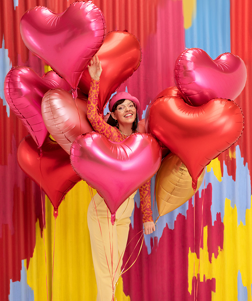 Herz rot- Folienballon