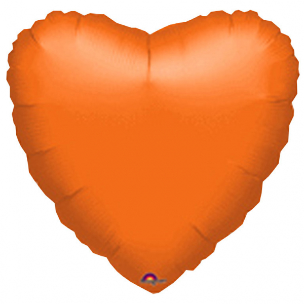 Standard Folienballon Herz - orange metallic 
