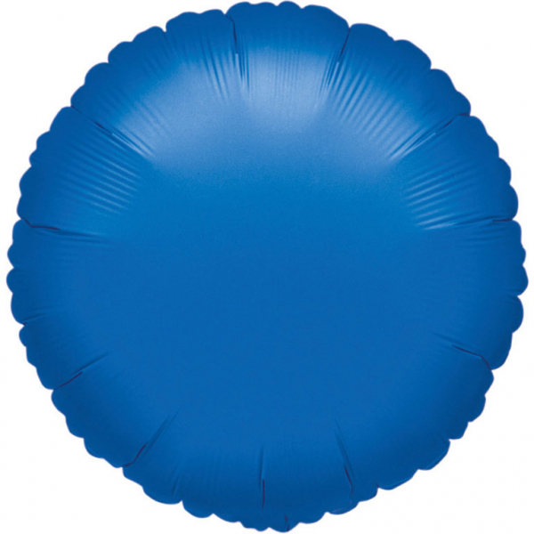 Standard Folienballon Rund - blau satin